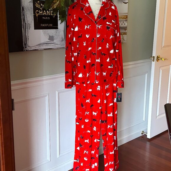 KATE SPADE HOLIDAY PETS PAJAMAS:NWT HOLIDAY PETS (DOGS & CATS) LARGE - Picture 1 of 12